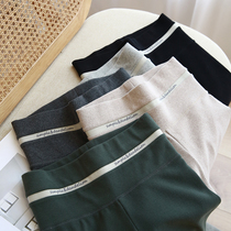Leggings women wear autumn 2021 new cotton thick waist thin feet pencil black womens pants