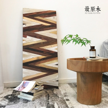 The most log porch decorative painting at the end of the corridor mural meter box decorative painting vertical homestay living room house quiet wind painting