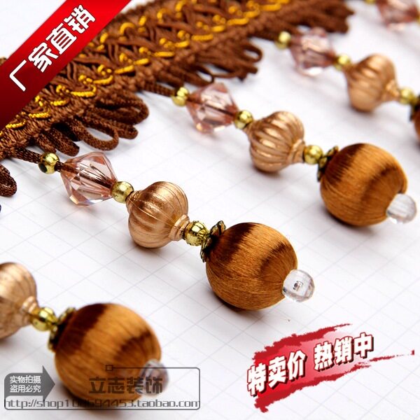 84 yuan 12 m curtain lace lace flow Su accessories clothes furniture lantern wooden bead wire lace