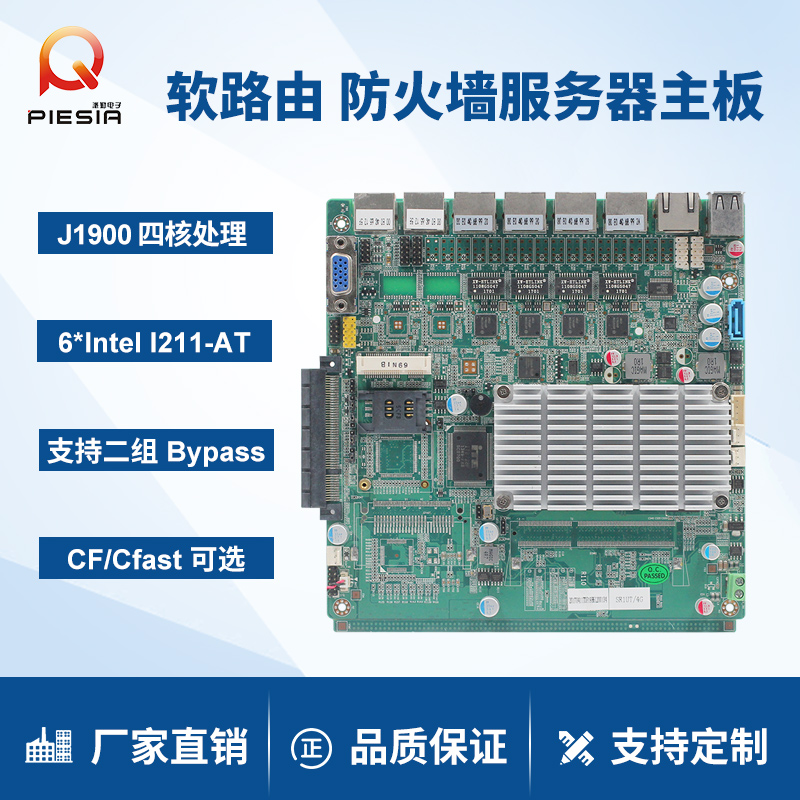 Piesia Paiqin TOP19B6L 6 Intel Gigabit 2*Bypass Firewall Soft Routing Love Allegro