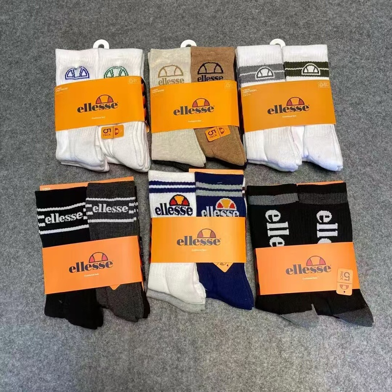 5 Pairs in a Set, Italian Stock, Mass-Produced Ellesse Small Shell Men's Sports Long Socks Set 5 Pairs in a Set, Italian Stock, Mass-Produced Ellesse Small Shell Men's Sports Long Socks Set