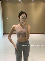 YEUNGSUKHAN DELICATE HIGH-neck SPORTS BRA * Morandi YOGA SUIT RUNNING INNER PILATES FITNESS