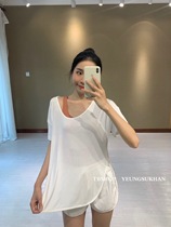 YEUNGSUKHAN paper man T-shirt * summer loose short-sleeved female BF wind sports running fitness outerwear blouse