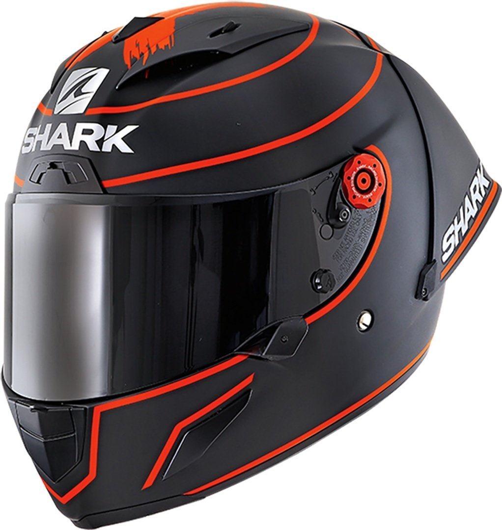 Shark Helmet Racer Pro Lorenzo ghost claw White Shark graffiti Carbon fiber motorcycle helmet big tail