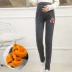 Quần bà bầu mùa đông mặc mùa thu quần mỏng cộng với quần nhung cotton 2018 mới legging mùa thu - Phụ nữ mang thai quần / quần bụng quần áo bầu cao cấp Phụ nữ mang thai quần / quần bụng