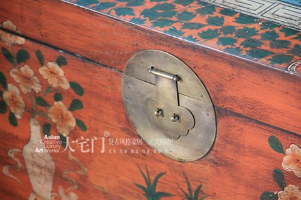 Mới Trung Quốc phong cách cổ xưa cũ vẽ tay hộp chính thức hộp vỏ sò Gỗ rắn bàn cà phê bàn ​​cà phê bàn ​​cà phê bàn ​​trà - Cái hộp thùng pallet gỗ