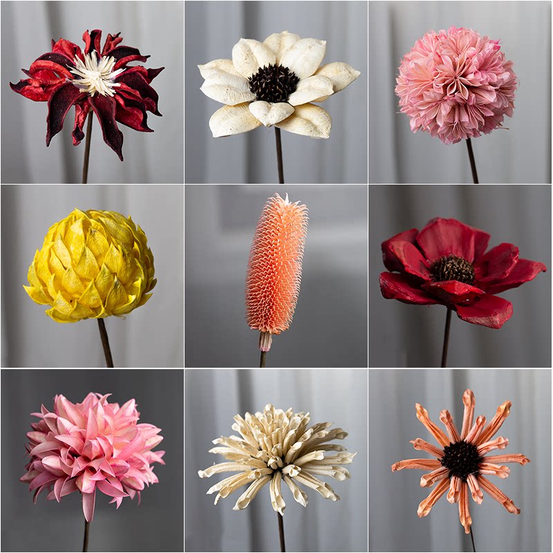 ins net red natural handmade dry flower bouquet drawing room swing piece shooting props Yongsheng flowers real flowers air-dried rabbit tail grass-Taobao