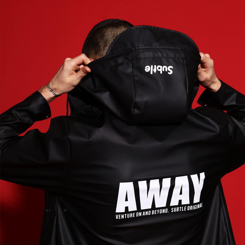 Subtle AWAY Travel Windproof Waterproof Raincoat Fashion Jacket Submachine Clothing Outdoor Cloak Boat Juku Men and women