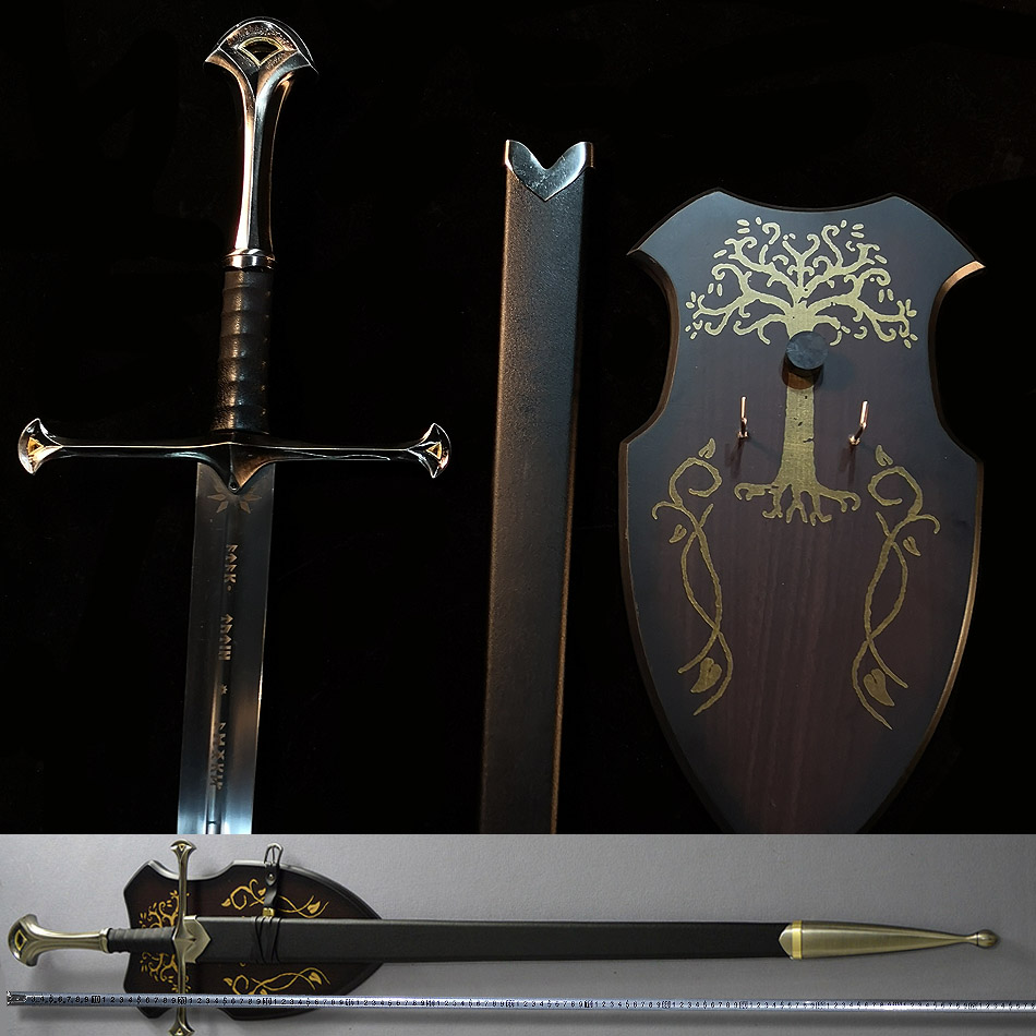 The Rings Lord of the Rings Aragon's Nasir Elandil's sword stainless steel metal unopened