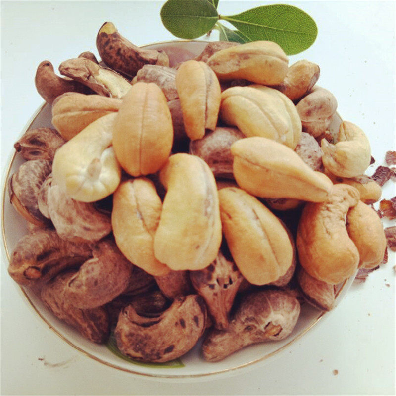 New stock Good cashew nut extra-large with leather cashew nuts Non walnut salt ovens Cashew Purple Leather Charcoal Grilled Raw Taste Casual Snacks