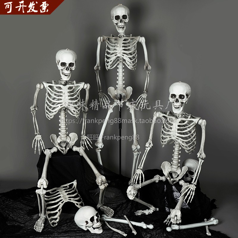 ハロウィンの飾り付け、バー、お化け屋敷、脱出ゲーム、骸骨、骸骨飾り、シミュレーション、プラスチック、偽の骨、小道具、ホラー