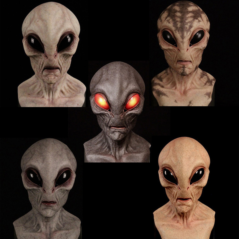 Alien Mask Halloween Horror Headgear Stage Performance Ufo Haunted House Escape Room Script-Killing Props Alien Mask Halloween Horror Headgear Stage Performance Ufo Haunted House Escape Room Script-Killing Props