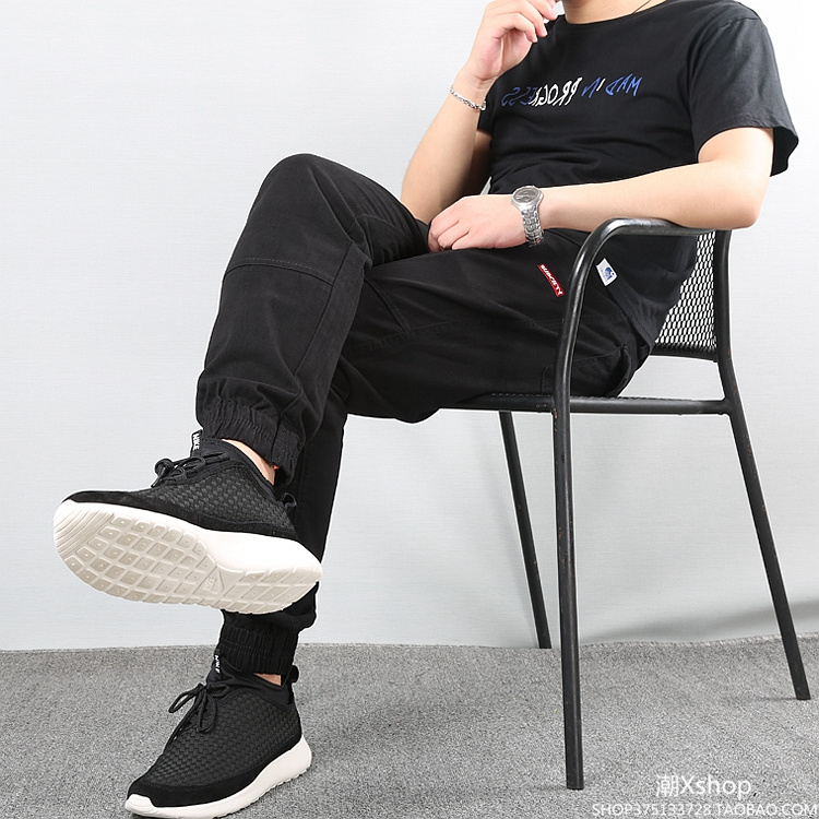 Tide thương hiệu thanh niên Nhật Bản Quần lọt khe Quần nam cỡ lớn Yu Wenle overalls quần âu quần chân quần quần thủy triều quần thể thao