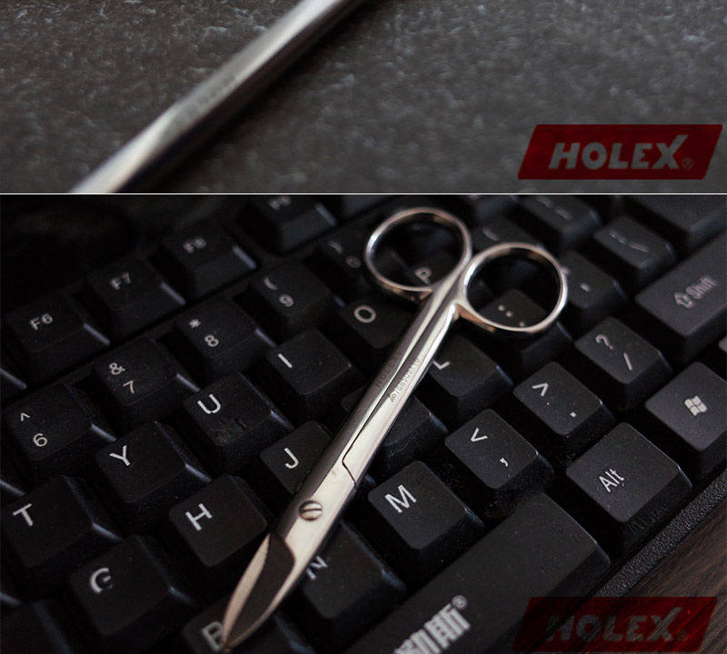 Ножницы бытовые 德国hoffman霍夫曼holex 金冠剪 精密剪刀110 mm钣金金属箔剪刀