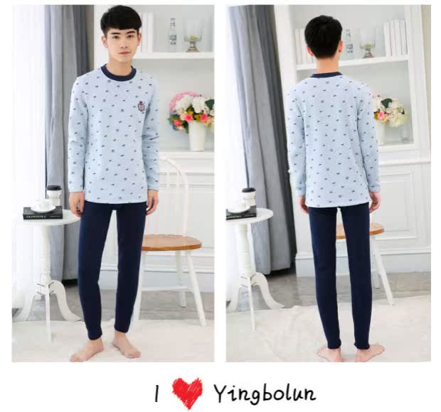 InBron chàng trai và cô gái trẻ cộng với nhung dày cổ áo lót đồ lót lạnh bộ đồ