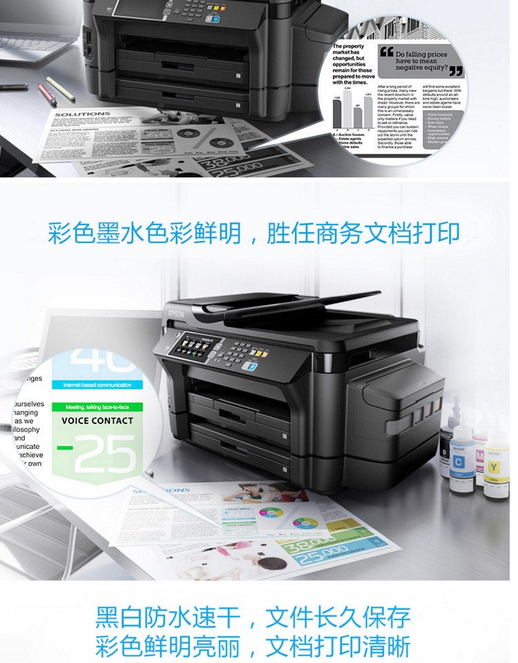 Máy photocopy in hai mặt liên tục màu Epson L1455 fax máy in không dây A3 một máy - Thiết bị & phụ kiện đa chức năng