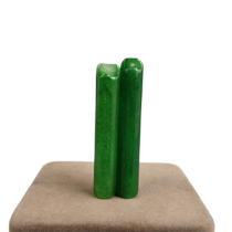 Ancient jade antique jade antique Qing dynasty old quartz rock jade emerald feather tube pair of imitation ancient dry green cumin tube pendant