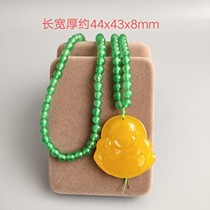 New products listed Gobi Topaz yellow dragon Jade quartz rock Jade Maitreya Buddha pendant pendant pendant 6mm lanyard