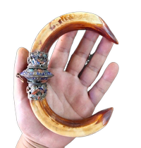 Antiques antiques bone old pig teeth fangs inlaid cloisonne pendants ornaments evil spirits beast teeth