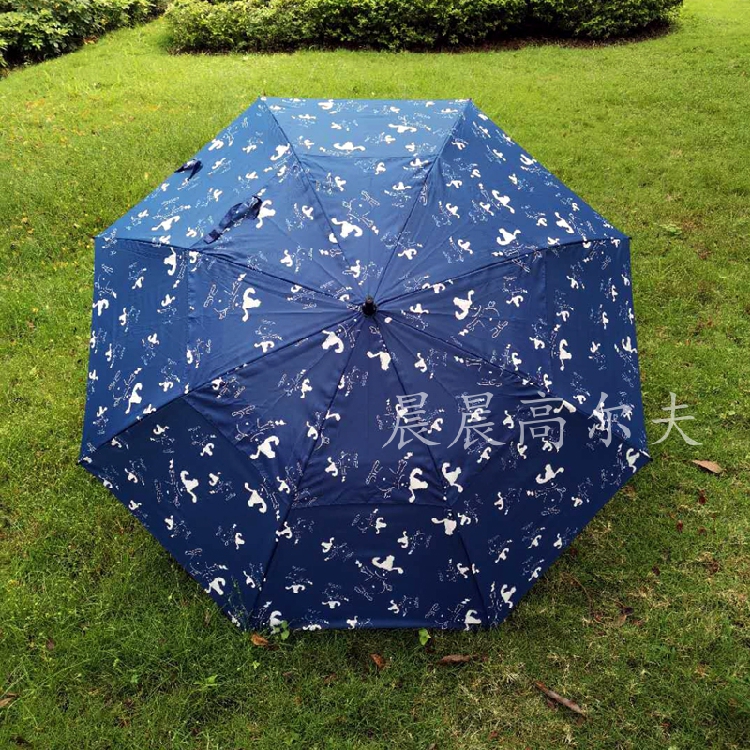 New automatic golf umbrella Golf piece type double ball umbrella Black blue Orange rain umbrella