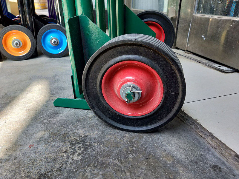 8 inch solid wheel rubber wheel double bearing mute wear-resistant heavy-duty trolley trolley hand-pulled wheel