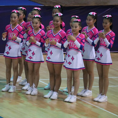 New conjunction skirt cheery skill cheerleading cheery racing suit without leaking the belly