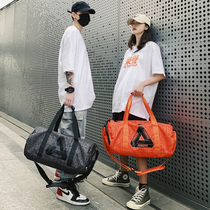 Tide Card Sports Fitness Bag Skew Satchel Shoulder Light Hand Large Capacity Male Luggage Bag Short Travel Bag Bag woman