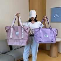 Large Capacity Short Trip Travel Bag Womens Hand Light Contained Portable Sports Fitness Bag Swimming Bag Luggage Bag