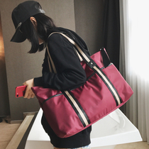  Business trip short trip bag female portable Korean version of large-capacity duffel bag lightweight and simple travel sports fitness bag male