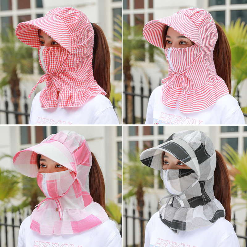 Hat Sun Hat Full Face Lady Summer Tea Hooded Sun Hat UV Cool Hat Work Great Along Sunhat