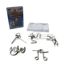 Genuine Millionaire Bronze (5391) Five All-in-one Intellectual Iron Ring Toy (A85)