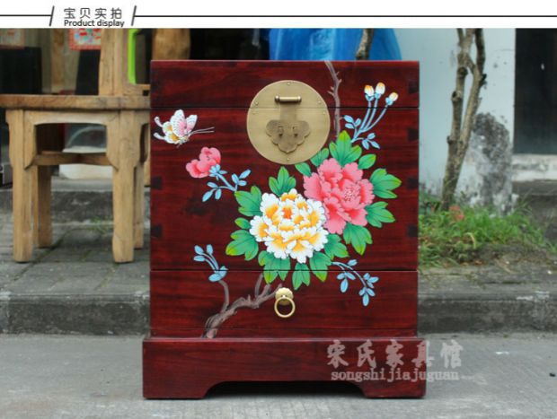 Trung Quốc hiện đại cổ điển sơn long não gỗ hộp rắn lưu trữ lưu trữ thư pháp hộp quần áo hộp cà phê bàn ​​hộp đầu giường - Cái hộp hộp gỗ đựng trang sức