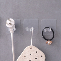 Creative power plug adhesive hook transparent seamless strong socket adhesive hook electrical wire plug storage hook