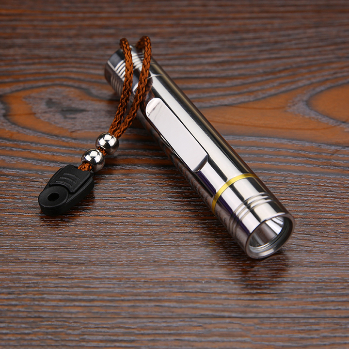 304 stainless steel LED hiking gear Bright Flashlight White Light Hiking Outdoor outdoor lighting Family use