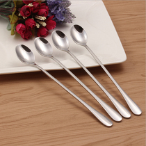 18 18 10 stainless steel ice spoon coffee spoon lengthened stirring spoon bar with mirror polished 304 medical stainless steel