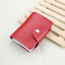 VESAND male and female universal card bag body document cow leather card bag business card gift card gift card with delicate red