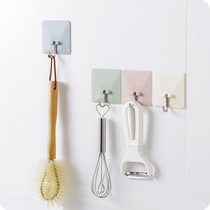Creative plain square nail-free glue adhesive hook kitchen wall no trace adhesive hook bathroom hook door rear adhesive hook