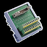 20 - core flat cable terminal module for ADAM - 3920 DIN rail installation