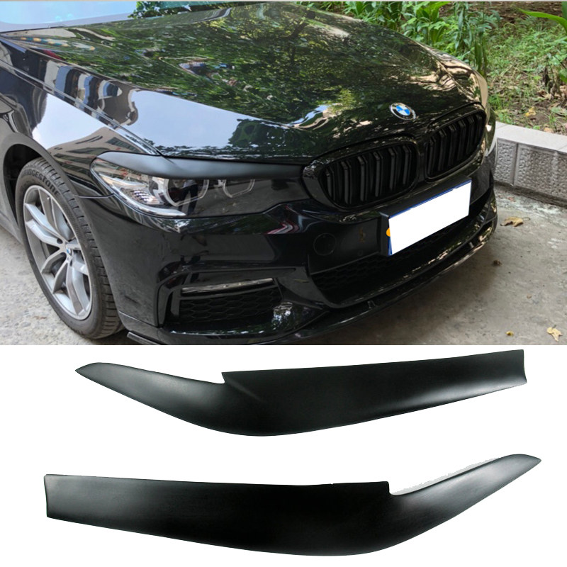 Suitable for BMW new 5 series G30 G38 black resin lamp eyebrow BMW 530li 528 li modified eyebrow