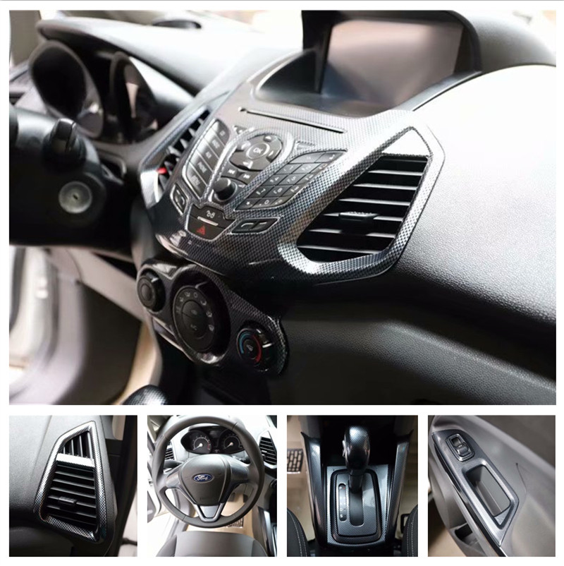 Suitable for 13-17 wing Bo carbon fiber interior stickers Steering wheel stickers door handle stickers door armrest control panel stickers