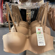 Strapless~Thailand Wacoal Half cup detachable shoulder strap Small chest padded underwear WB3b28