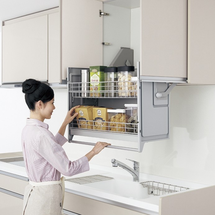 Panasonic Drop Down Lalan Kitchen Cabinets Wall Cabinet Storage Rack