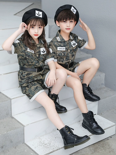 Детский камуфляжный летний комплект, костюм подходит для мужчин и женщин для раннего возраста