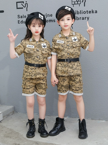 Детский камуфляжный летний комплект, костюм подходит для мужчин и женщин для раннего возраста