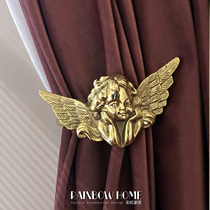 Exit Creativity Little Angel Wings Brass Pure Copper Curtain Hook Decorative Hook Retro Strap Eurostyle Wall Hook