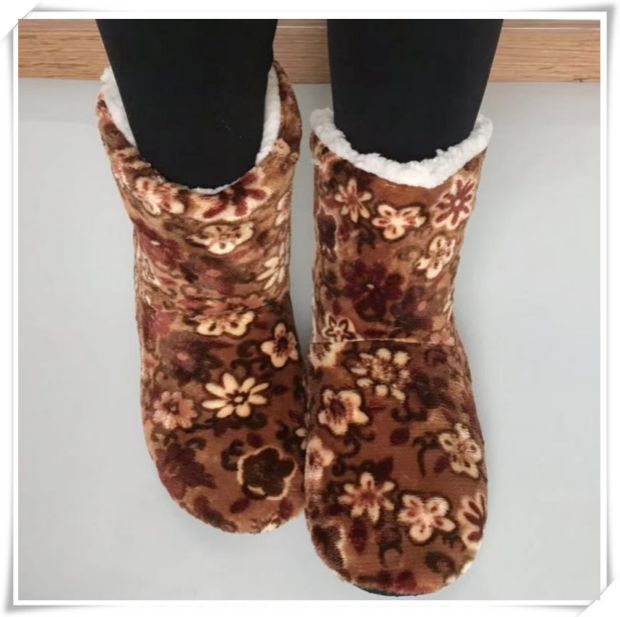 Mùa đông người lớn nam chống trượt ống cao tầng ống ủng dày mềm đáy nhà trong nhà giày cotton giáo dục sớm vớ tất đùi nữ dễ thương