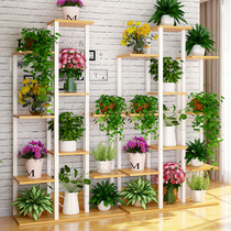 Green flower shelf wrought iron multi-layer living room Pot Stand balcony decoration floor rack household fleshy flower stand