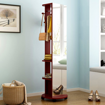 Mirror full-length mirror space economical movable multifunctional home bedroom coat rack floor mirror dressing mirror