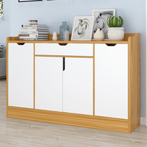 Ultra-thin shoe cabinet balcony locker home simple modern imitation solid wood European style large capacity door multi-layer shoe shelf