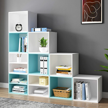 Bookshelf shelf home multi-function simple modern bookcase locker cabinet lattice cabinet creative combination storage cabinet